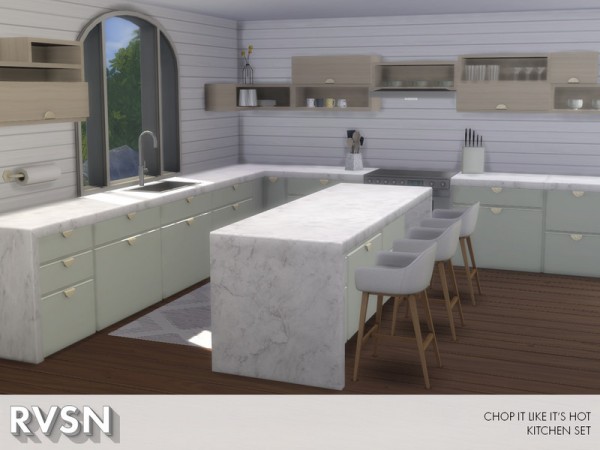  The Sims Resource: Chop It Like Its Hot Kitchen Set by RAVASHEEN