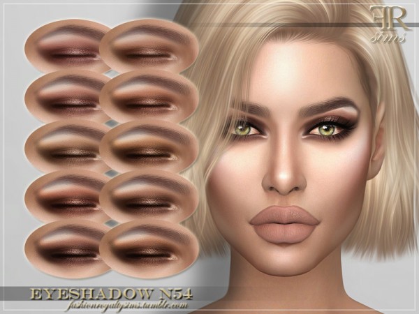  The Sims Resource: Eyeshadow N54 by FashionRoyaltySims