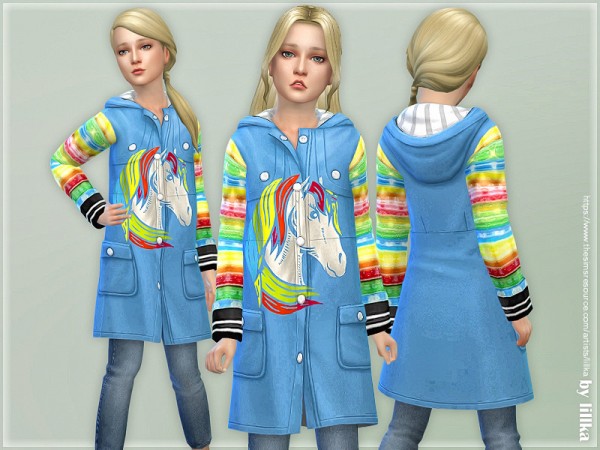  The Sims Resource: Pony Rain Coat by lillka