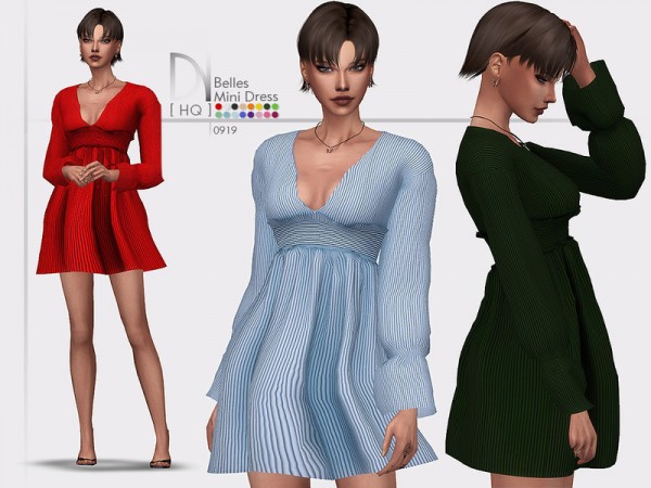  The Sims Resource: Belles Mini Dress by DarkNighTt