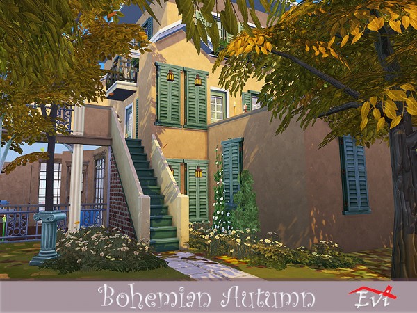  The Sims Resource: Bohemian Autumn House by Evi