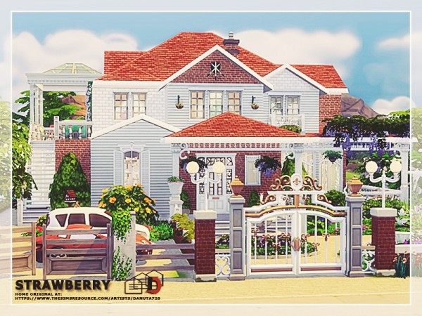  The Sims Resource: Strawberry House by Danuta720