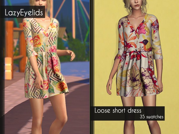  Lazyeyelids: Loose short dress