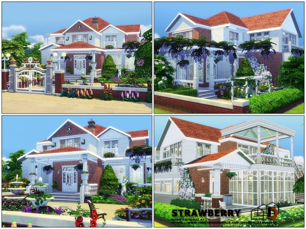  The Sims Resource: Strawberry House by Danuta720