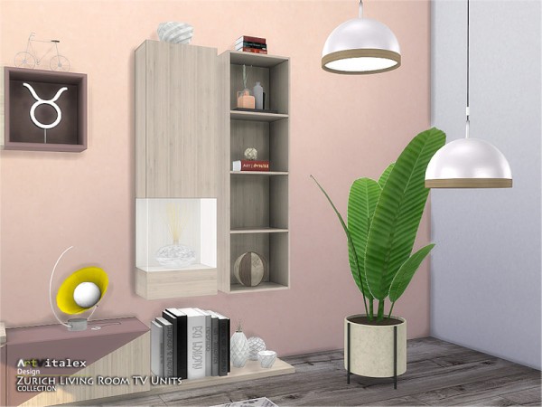  The Sims Resource: Zurich Living Room TV Units by ArtVitalex