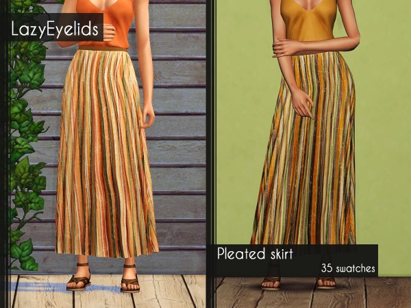  Lazyeyelids: Pleated skirt