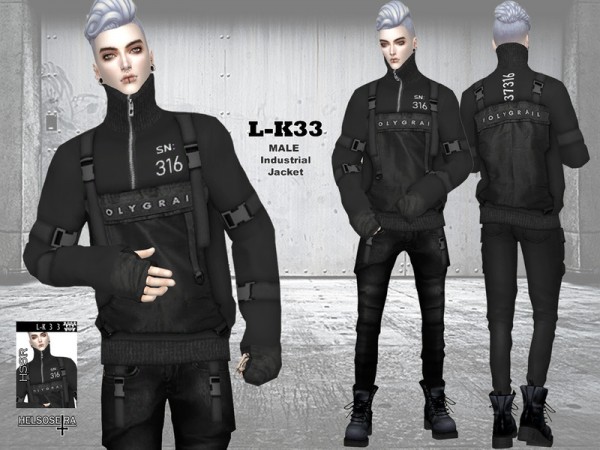  The Sims Resource: L K33   Industrial Jacket by Helsoseira