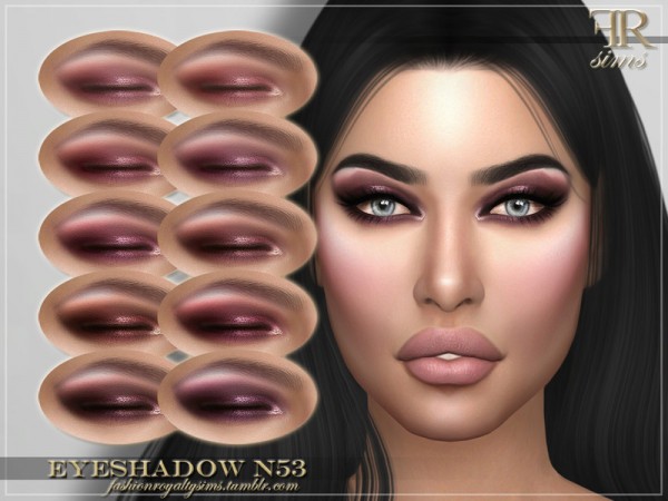  The Sims Resource: Eyeshadow N53 by FashionRoyaltySims