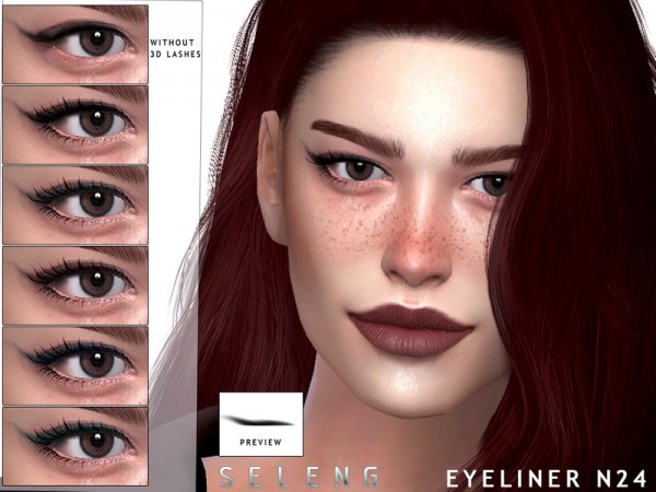  The Sims Resource: Eyeliner N24 by Seleng
