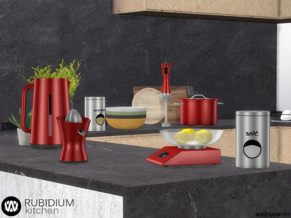  The Sims Resource: Rubidium Kitchen Decorations by wondymoon