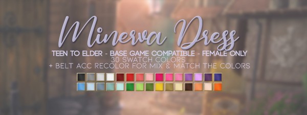  Candy Sims 4: Minerva Dress