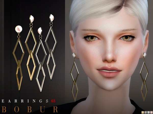  The Sims Resource: Earrings 03 by Bobur3