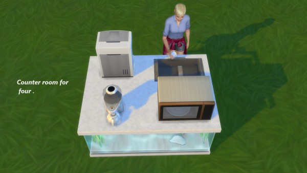  Mod The Sims: Aquarium Counter Island Base by Snowhaze