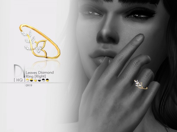  The Sims Resource: Leaves Diamond Ring by DarkNighTt