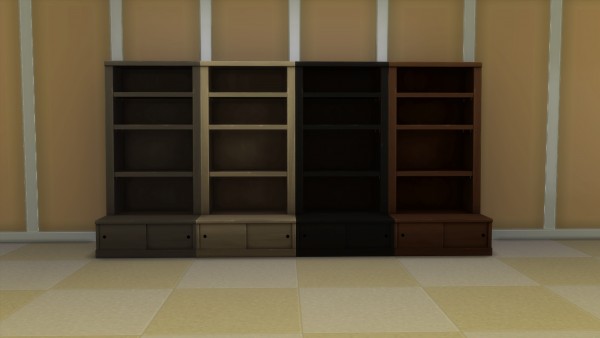  Mod The Sims: Empty Get to Work Bookshelves with Slots by Teknikah