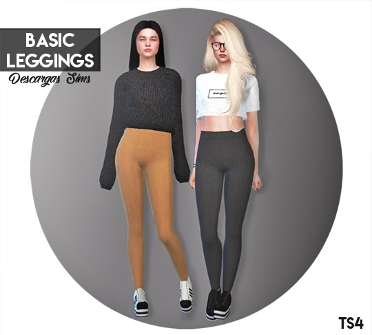  Descargas Sims: Basic Leggings