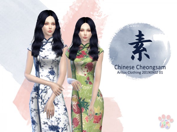  The Sims Resource: Su Chinese Cheongsam Clothing by Arltos