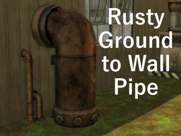  The Sims Resource: Rusty Ground to Wall Pipe by Citrine Witch