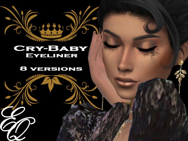  The Sims Resource: Cry Baby Eyeliner by EvilQuinzel