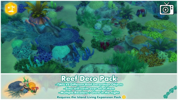  Mod The Sims: Reef Deco Pack by Bakie