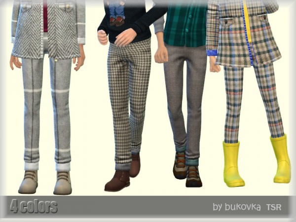  The Sims Resource: Pants Tweed Child by bukovka