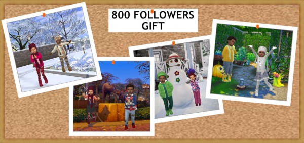  Sims 4 Sue: Winter toddlers set   800 followers gif