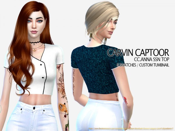  The Sims Resource: Anna SSN Top by carvin captoor