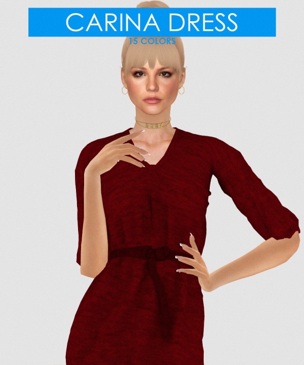  Red Head Sims: Carina dress