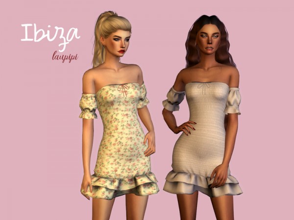  The Sims Resource: Ibiza Dress by laupipi
