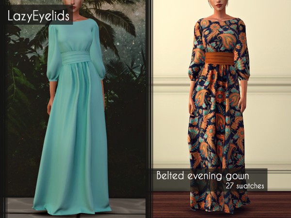  Lazyeyelids: Belted evening gown