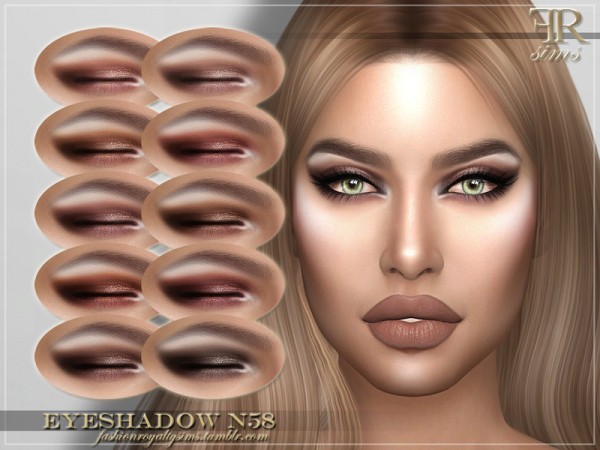  The Sims Resource: Eyeshadow N58 by FashionRoyaltySims