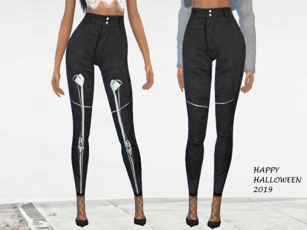  The Sims Resource: Skeleton Pants by Puresim
