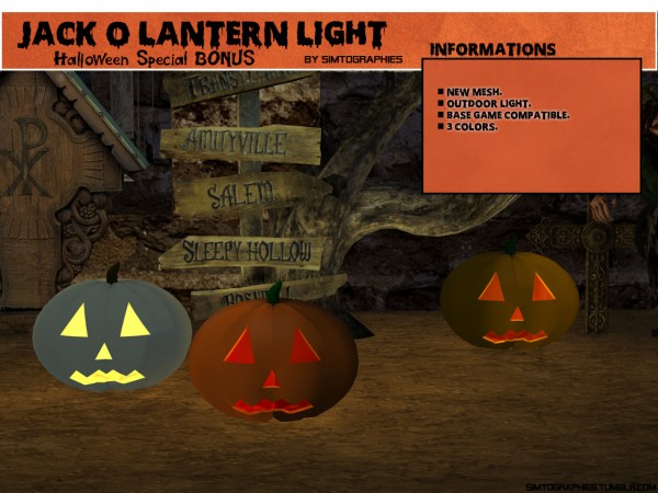 Simtographies: Jack O Lantern Light   HALLOWEEN SPECIAL BONUS
