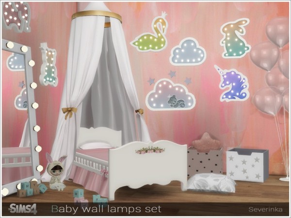  The Sims Resource: Baby wall lamps set by Severinka