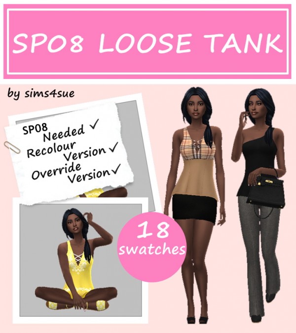  Sims 4 Sue: Loose Tanks