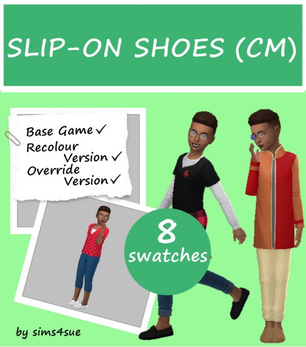  Sims 4 Sue: Slip On Shoes
