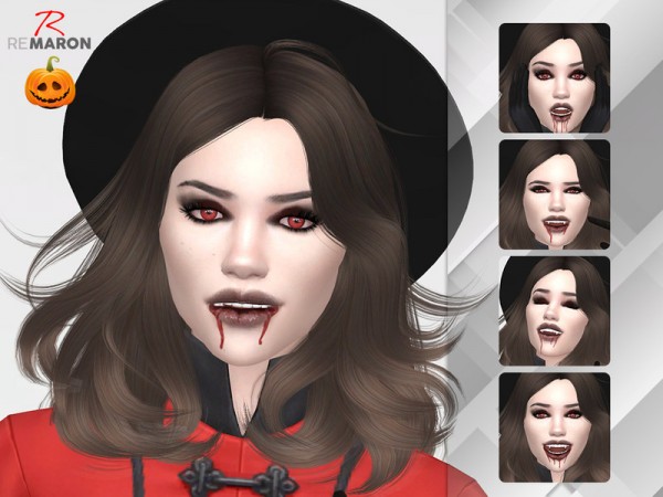  The Sims Resource: Vampire Facepaint   Halloween 03 by remaron