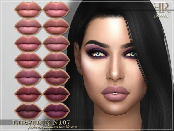  The Sims Resource: Lipstick N107 by FashionRoyaltySims