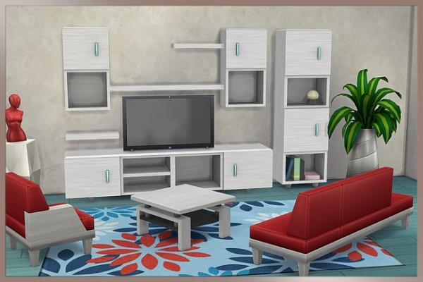  Blackys Sims 4 Zoo: Kexio living room set by cappu