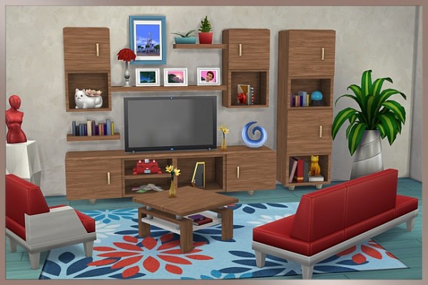  Blackys Sims 4 Zoo: Kexio living room set by cappu