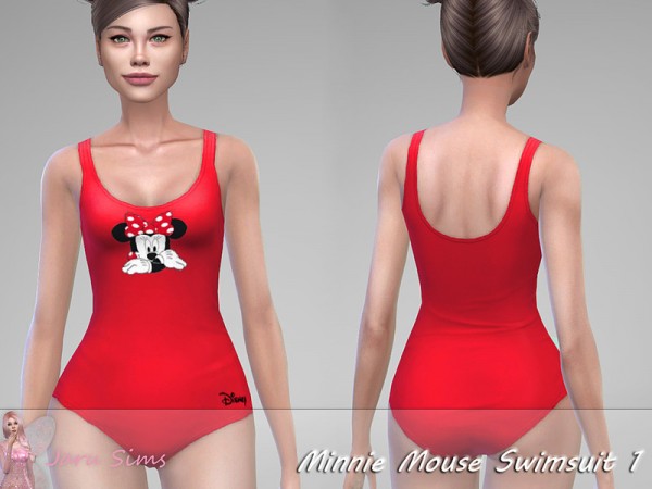  The Sims Resource: Minnie Mouse Swimsuit 1 by Jaru Sims