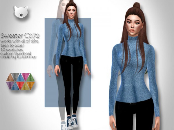  The Sims Resource: Sweater C072 by turksimmer