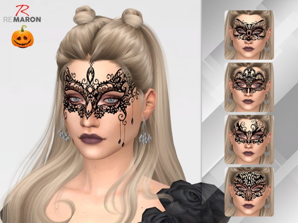  The Sims Resource: Lace Mask   Halloween 01 by remaron