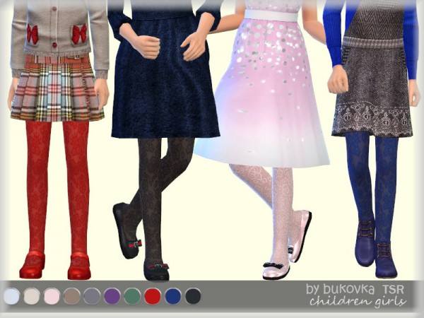  The Sims Resource: Lace Tights child by bukovka