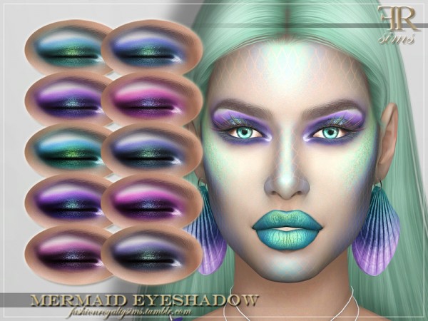  The Sims Resource: Mermaid Eyeshadow by FashionRoyaltySims