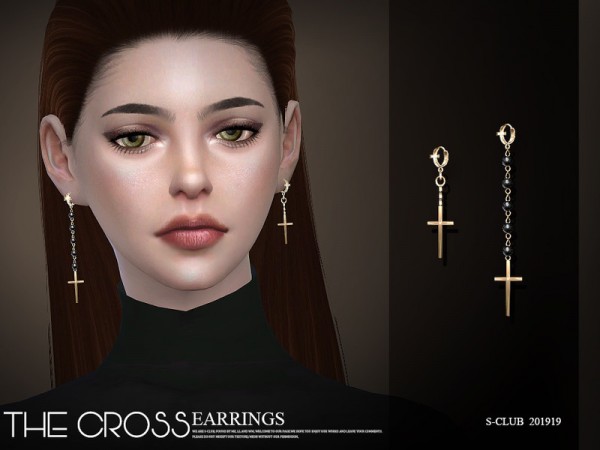  The Sims Resource: Earrings 201919 by S Club