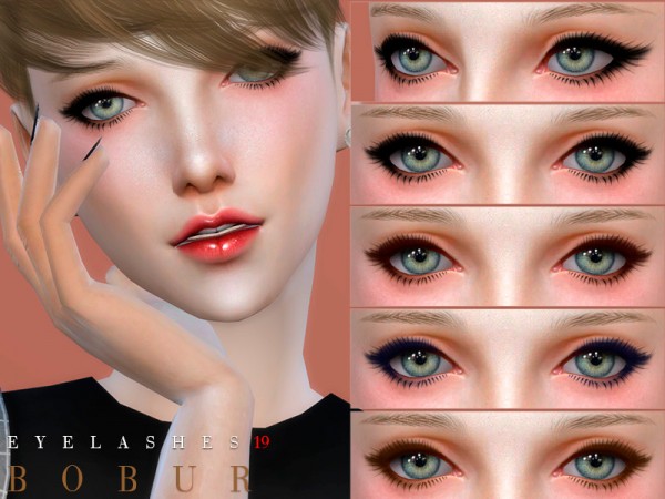  The Sims Resource: Eyelashes 19 by Bobur3