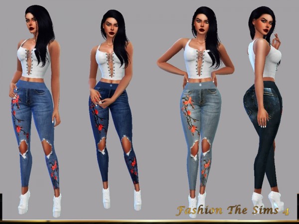  The Sims Resource: Sofia Jeans by LYLLYAN