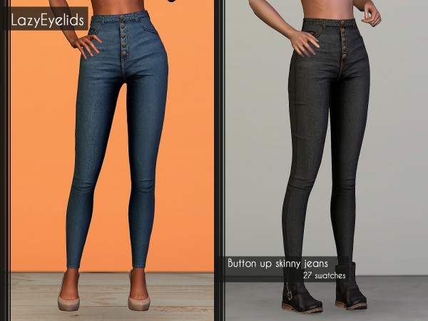  Lazyeyelids: Button up skinny jeans