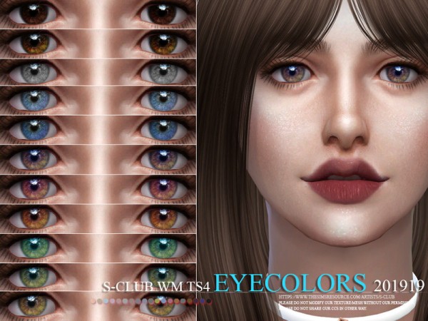  The Sims Resource: Eyecolors 201919 by S Club